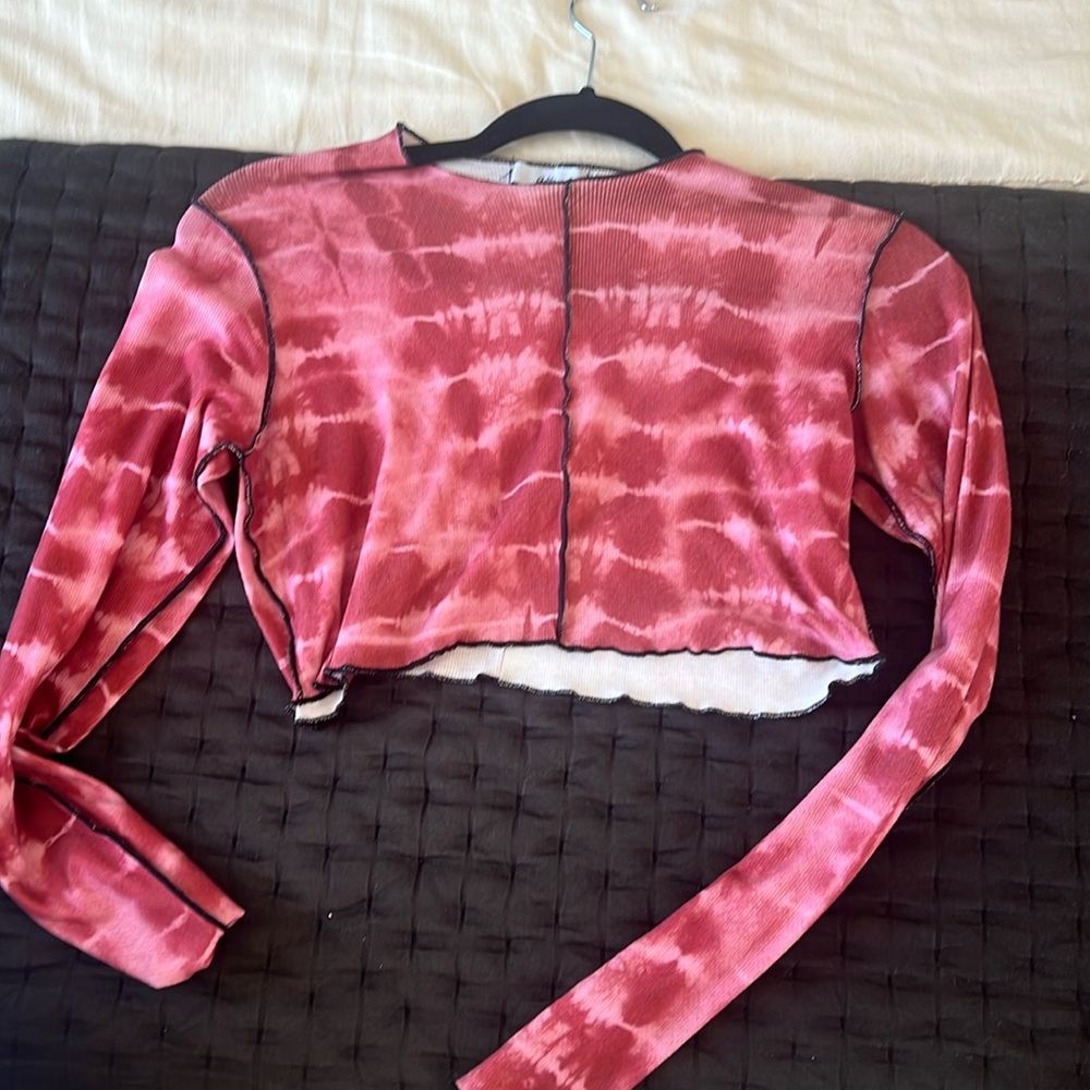 Tie dye crop long sleeve